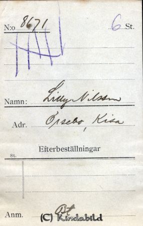 Lilly Nilsson Örsebo Kisa
Lilly Nilsson Örsebo Kisa
Nyckelord: Nilsson Örsebo