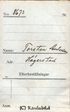 Torsten Andersson Hägerstad
Torsten Andersson Hägerstad
Nyckelord: Andersson Hägerstad