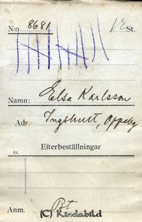 Elsa Karlsson Ingshult Oppeby
Elsa Karlsson Ingshult Oppeby
Nyckelord: Karlsson Ingshult