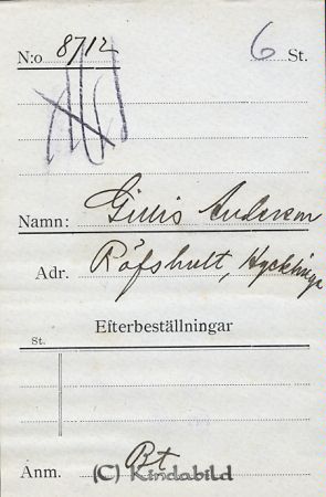 Gillis Andersson Räfshult Hycklinge
Gillis Andersson Räfshult Hycklinge
Nyckelord: Andersson Räfshult