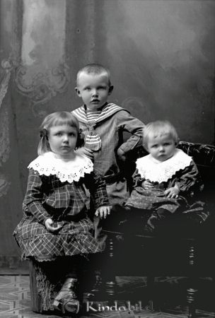 Axel Andersson Hökhult
godj
Axel Andersson Hökhult
Grupporträtt med tre barn

raja
Syskonen Andersson i Hökhult, min farmor Alice, Harry och Ingrid.Alice gifte sig med Gillis Andersson och bosatte sig i Trossbonäs, Harry gifte sig med Tyra och Ingrid gifte sig med Sigge. 
Källa: Ann-Sofie Olovsson
Nyckelord: Andersson Hökhult
