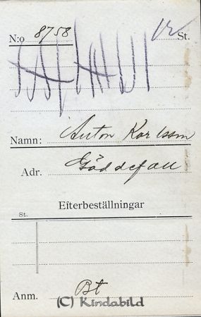Anton Karlsson Gäddefall
Anton Karlsson Gäddefall
Nyckelord: Karlsson Gäddefall