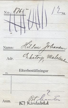 Hildur Johansson Eketorp Malexander
Hildur Johansson Eketorp Malexander
Nyckelord: Johansson Eketorp