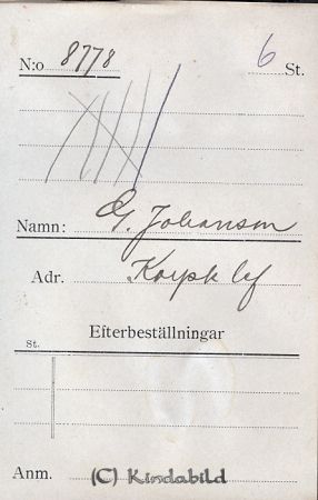 G Johansson Korpklef
G Johansson Korpklef
Nyckelord:  Johansson Korpklef