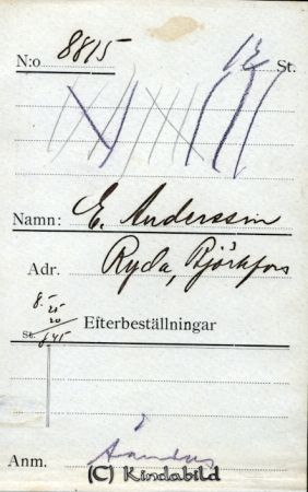 E Andersson Ryda  Björkfors
E Andersson Ryda  Björkfors
Nyckelord: Andersson Ryda