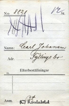 Carl Johansson Fyllingsbo
Carl Johansson Fyllingsbo
Nyckelord: Johansson Fyllingsbo