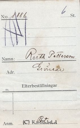 Ruth Pettersson Grönede
Ruth Pettersson Grönede
Nyckelord: Pettersson Grönede