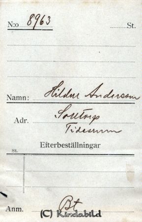 Hildur Andersson Solltorp  Tidersrum
Hildur Andersson Solltorp  Tidersrum
Nyckelord: Andersson Solltorp