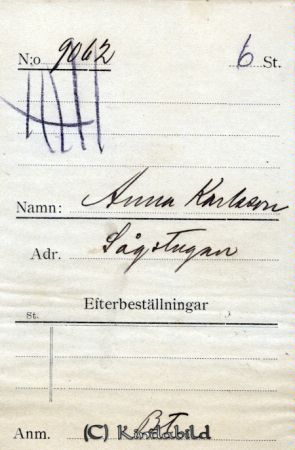 Anna Karlsson Sågstugan
Anna Karlsson Sågstugan
Nyckelord: Karlsson Sågstugan