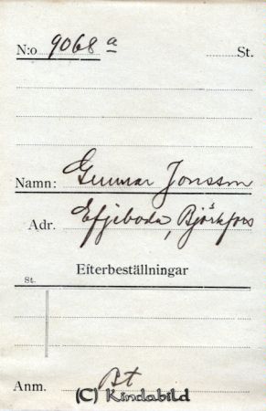 Gunnar Jonsson Efjeboda Björkfors
Gunnar Jonsson Efjeboda Björkfors
Nyckelord: Jonsson Efjeboda