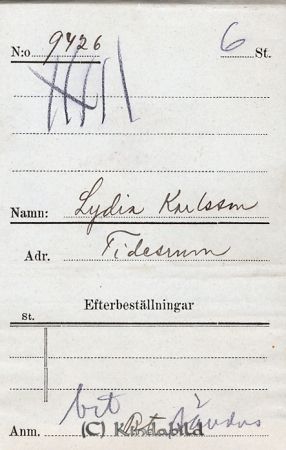 Lydia Karlsson  Tidersrum
Lydia Karlsson  Tidersrum
Nyckelord: Karlsson Tidersrum