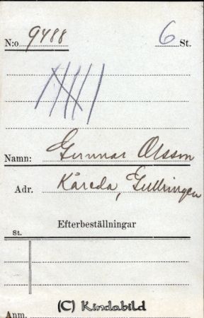 Gunnar Olsson  Kåreda  Gullringen
Gunnar Olsson  Kåreda  Gullringen
Nyckelord: Olsson Kåreda
