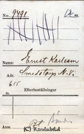 Ernst Karlsson  Smedstorp  N.Vi
Ernst Karlsson  Smedstorp  N.Vi
Nyckelord: Karlsson Smedstorp
