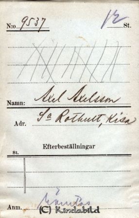 Axel Axelsson S:a Rothult Kisa
