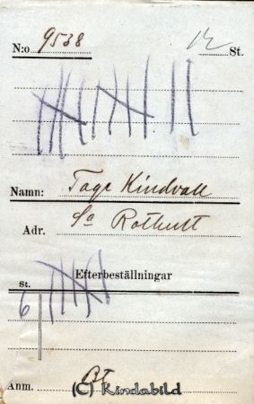 Tage Kindvall S:a Rothult
