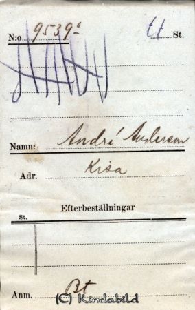 André Andersson  Kisa
André Andersson  Kisa
Nyckelord: André Andersson
