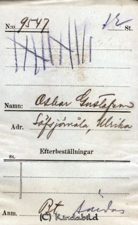 Oskar Gustafsson  Säfsjömåla  Ulrika
Oskar Gustafsson  Säfsjömåla  Ulrika
Nyckelord: Gustafsson Säfsjömåla