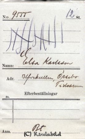 Elsa Karlsson  Ufvekullen  Örsebo Tidersrum
Elsa Karlsson  Ufvekullen  Örsebo Tidersrum
Nyckelord: Karlsson Ufvekullen