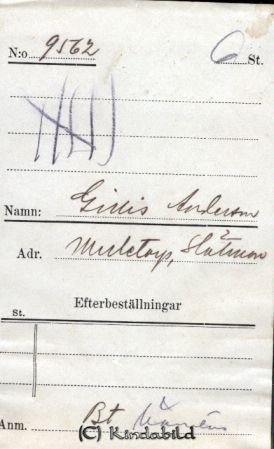 Gillis Andersson  Muletorp  Slätmon
Gillis Andersson  Muletorp  Slätmon
Nyckelord: Andersson Muletorp