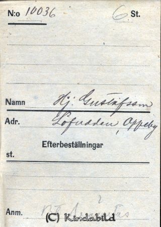 Hj Gustafsson  Löfudden  Oppeby
Hj Gustafsson  Löfudden  Oppeby
Nyckelord: Gustafsson Löfudden