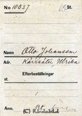 Otto Johansson  Kärrsäter  Ulrika
Otto Johansson  Kärrsäter  Ulrika
Nyckelord: Johansson Kärrsäter