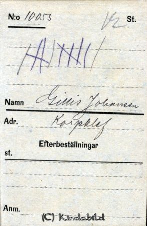 Gillis Johansson   Korpklef
Gillis Johansson   Korpklef
Nyckelord: Gillis Johansson