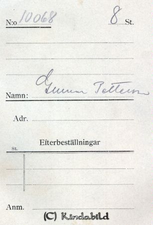 Gunnar Pettersson  Berget  Ryckelsby  Strålsnäs
Gunnar Pettersson  Berget  Ryckelsby  Strålsnäs
Nyckelord: Pettersson Berget