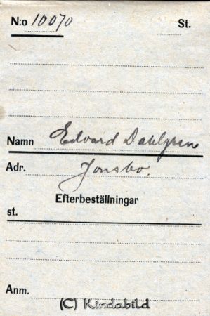 Edvard Dahlgren  Jonsbo
Edvard Dahlgren  Jonsbo
Nyckelord: Dahlgren Jonsbo