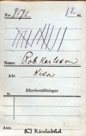 Rob. Karlsson  Kisa
Rob. Karlsson  Kisa
Nyckelord: Karlsson Kisa
