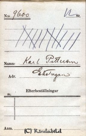 Karl Pettersson  Ekstugan
Karl Pettersson  Ekstugan

raja
Karl Pettersson, Ekstugan 
Källa: smol
Nyckelord: Pettersson Ekstugan