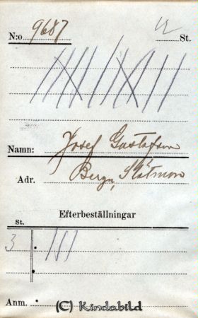 Josef Gustafsson  Berga  Slätmon
Josef Gustafsson  Berga  Slätmon
Nyckelord: Gustafsson Berga