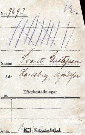 Svante Gustafsson  Karlsberg  Björkfors
Svante Gustafsson  Karlsberg  Björkfors
Nyckelord: Gustafsson Karlsberg