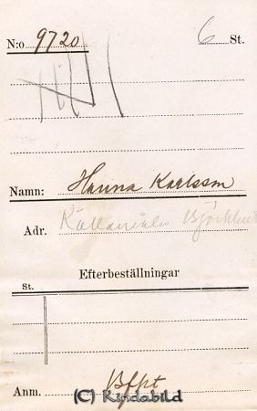 Hanna Karlsson  Kållemåla  Björkhult
Hanna Karlsson  Kållemåla  Björkhult
Nyckelord: Karlsson Kållemåla