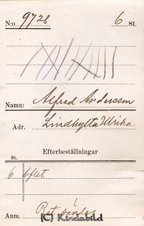 Alfred Andersson  Lindhylta  Ulrika
Alfred Andersson  Lindhylta  Ulrika
Nyckelord: Andersson Lindhylta