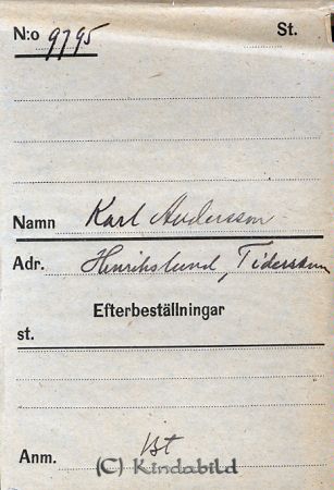 Karl Andersson  Henrikslund  Tidersrum
Karl Andersson  Henrikslund  Tidersrum
Nyckelord: Andersson Henrikslund