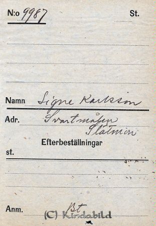 Signe Karlsson  Svartmålen  Slätmon
Signe Karlsson  Svartmålen  Slätmon
Nyckelord: Karlsson Svartmålen
