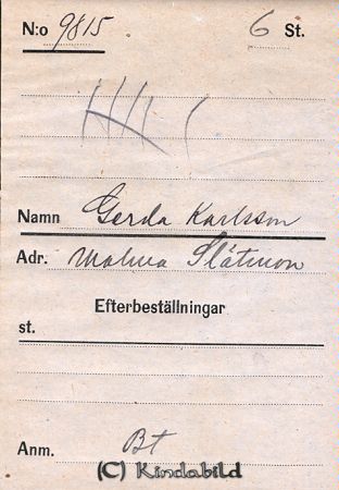 Gerda Karlsson  Malma  Slätmon
Gerda Karlsson  Malma  Slätmon
Nyckelord: Karlsson Malma
