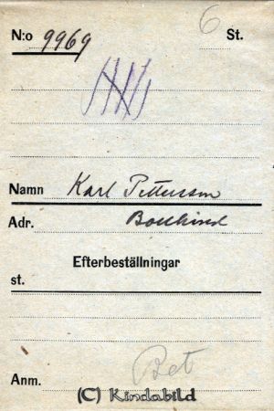 Karl Pettersson  Bollkind
Karl Pettersson  Bollkind
Nyckelord: Pettersson Bollkind