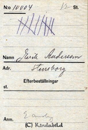 Erik Andersson  Stensborg
Erik Andersson  Stensborg
Nyckelord: Andersson Stensborg