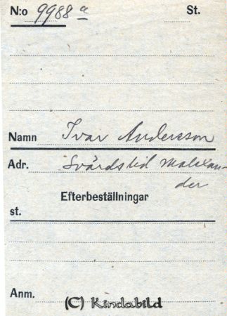 Ivar Andersson  Svärdslid  Malexander
Ivar Andersson  Svärdslid  Malexander
Nyckelord: Andersson Svärdslid