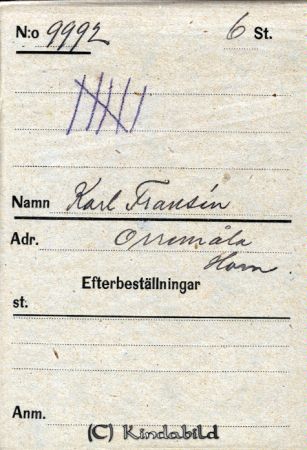 Karl Fransén  Orremåla  Horn
Karl Fransén  Orremåla  Horn
Nyckelord: Fransén Orremåla
