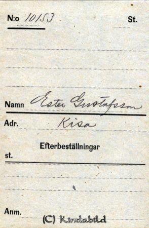 Ester Gustafsson  Kisa
Ester Gustafsson  Kisa
Nyckelord: Ester Gustafsson