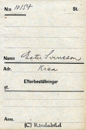 Ester Svensson  Kisa
Ester Svensson  Kisa
Nyckelord: Ester Svensson
