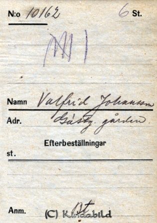 Valfrid Johansson  Gästg.gården
Valfrid Johansson  Gästg.gården
Nyckelord: Johansson Gästg.gården