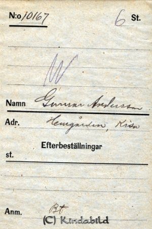 Gunnar Andersson  Hemgården  Kisa
Gunnar Andersson  Hemgården  Kisa
Nyckelord: Andersson Hemgården