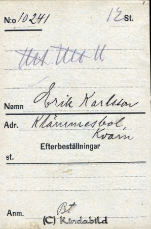 Erik Karlsson  Klämmesbol  Kvarn
Erik Karlsson  Klämmesbol  Kvarn
Nyckelord: Erik Karlsson