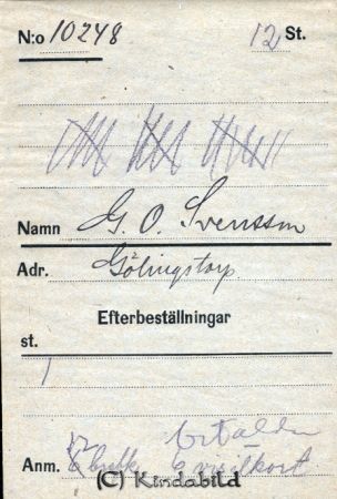 G O Svensson  Gölingstorp
G O Svensson  Gölingstorp
Nyckelord: Svensson Gölingstorp