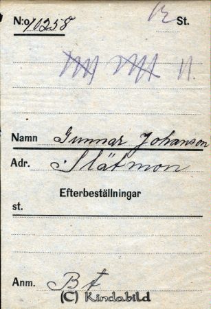 Gunnar Johansson  Slätmon
Gunnar Johansson  Slätmon
Nyckelord: Johansson Slätmon