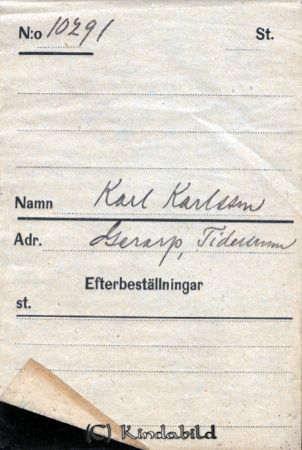 Karl Karlsson  Gerarp  Tidersrum
Karl Karlsson  Gerarp  Tidersrum
Nyckelord: Karlsson Gerarp