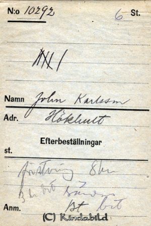 John Karlsson  Hökhult
John Karlsson  Hökhult
Nyckelord: Karlsson Hökhult